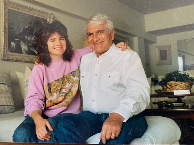 Patty & Dad on couch