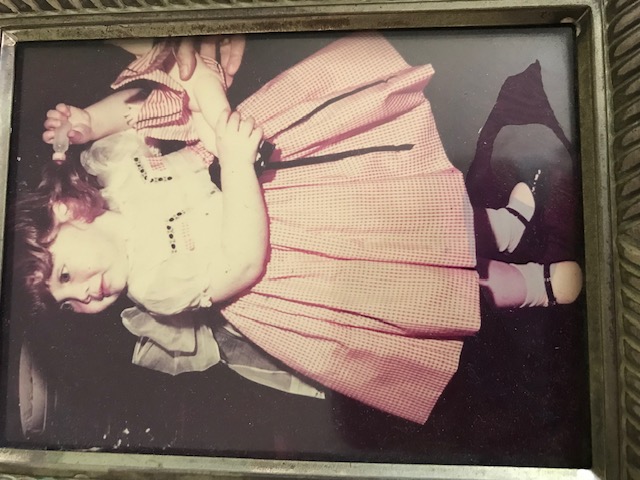 Patty as scared Toddler w: Doll