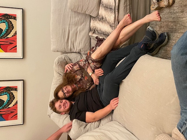 Patty with son Joey last Chanumas